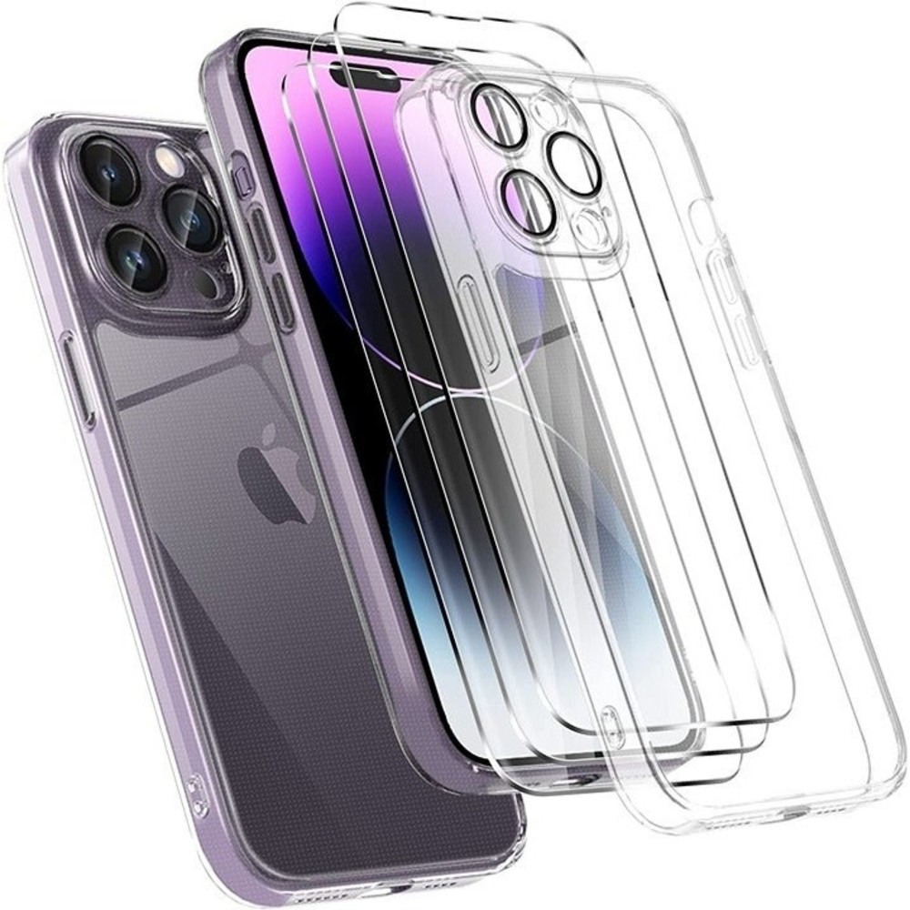 iPhone 14 Pro Max 6.7" Phone Case Screen & Built-In Camera Protectors *BUNDLE**